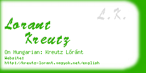 lorant kreutz business card